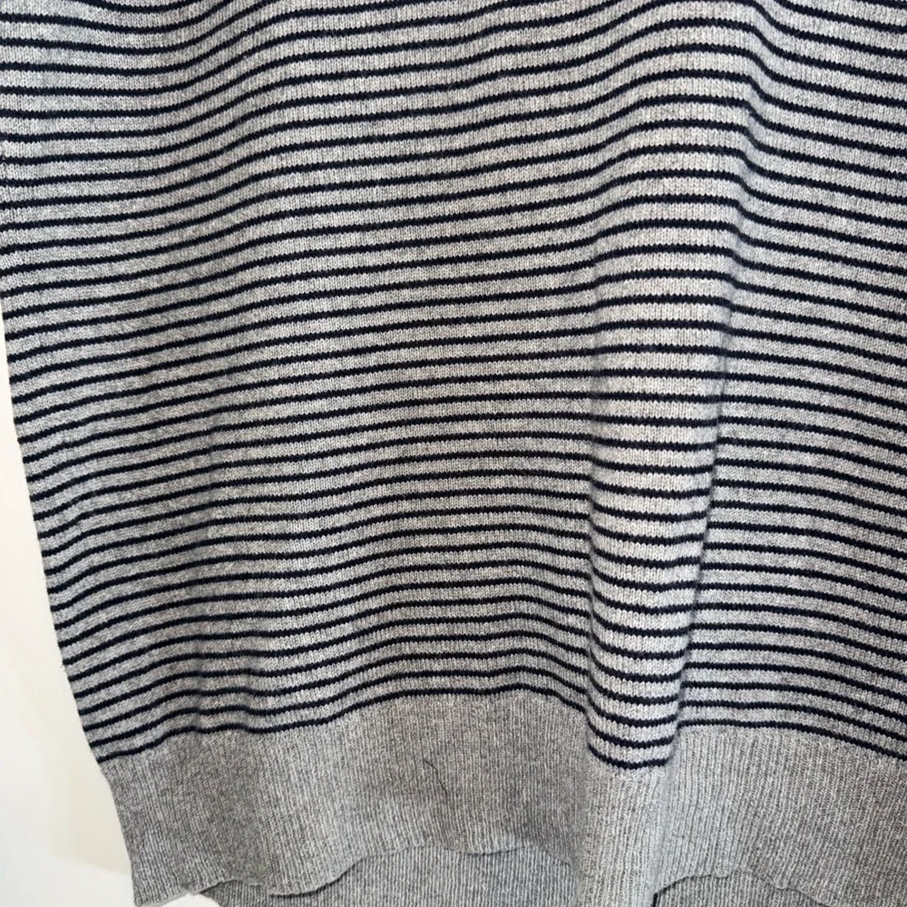 J. Crew Gray and Black Striped Knit Vest